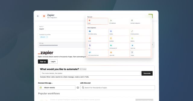 idloom & Zapier integration: connect your event management software to 7,000+ apps